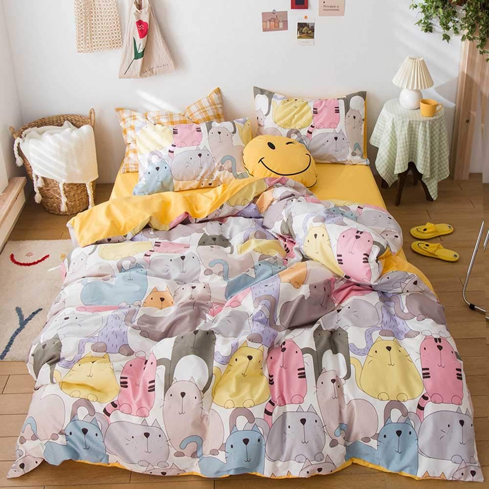 Girl Floral Bedding Sets Twin Chic Flower Botanical Duvet Cover