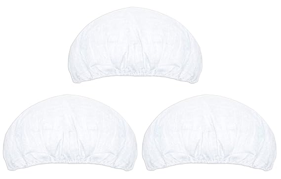 100% Cotton Reusable Stretchable Anti Pollution Caps, Surgeon Caps (Pack Of-3, White)-KESHAV46291