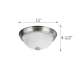 Aspen Creative 63013-1A Two-Light Flush Mount in