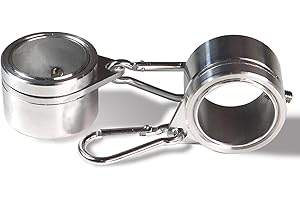 Anley 1.25" Aluminum Flagpole Mounting Rings Set - Anti Wrap 360° Rotatable Ring with Carabiners - Ideal for 1-1/4 Inch Diame