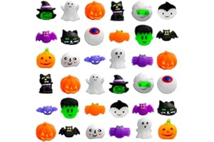 Waybla 36 PCS Squishies Kawaii Cute Mochi Squishy Stress Reliever Anxiety Toys Halloween Party Favors Treat Goody Bag Filler Gifts