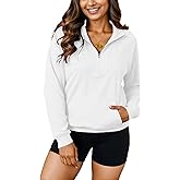 YeGine Womens Sweatshirt Oversized Quarter Zip Pullover Half Zip Long Sleeve Top