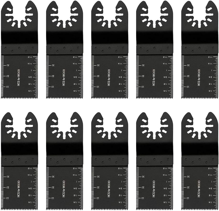 10PCS Oscillating Saw Blades Wood Metal Cutting Universal Quick Release Multitool Accessories for Bosch Craftsman Dremel Fein Ridgid Tch Makita Milwaukee