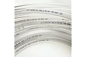 FLOWJOE 100 Feet of Made in USA Clear Hose Food-Grade PVC Tubing 1/2" OD 3/8" ID