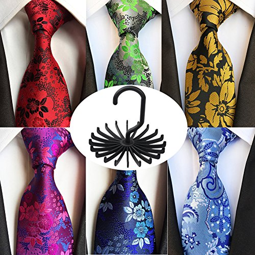 6 PCS Mens Classic Neckties Sets with Tie Hanger