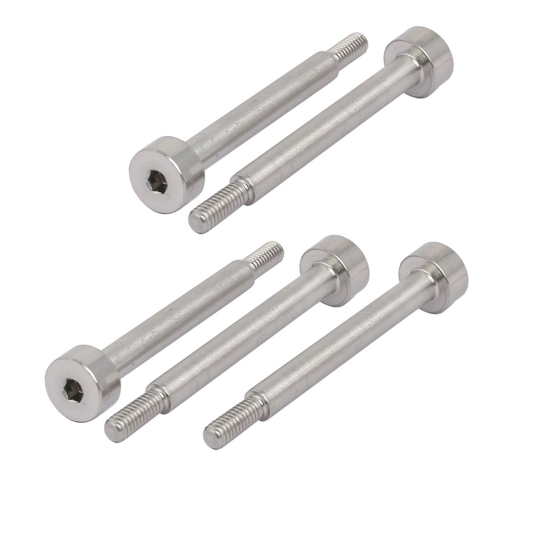 Sourcingmap 5pcs 304 Stainless Steel Hex Socket Shoulder Bolt 5mm Shoulder Dia 40mm Shoulder Length M4 Thread