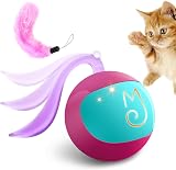 Migipaws Automatic Interactive Cat Toy Ball with Feather Tail