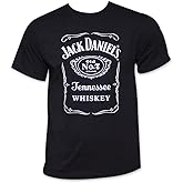 Jack Daniel's Whiskey Old No. 7 Tenessee Label Adult Black T-Shirt (XX-Large)