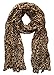 Peach Couture Trendy Women's Leopard Animal Print Crinkle Scarf wrap Tan