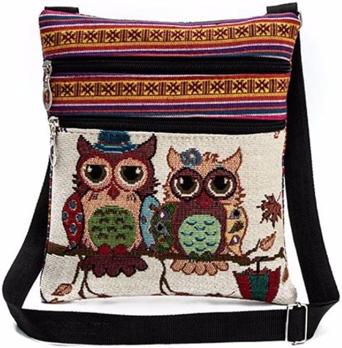 Women Shoulder Bags, Hmlai 2021 New Embroidered Cartoon Owl Tote Bags Shoulder Bag Handbags Ladies Satchel Tote Bags