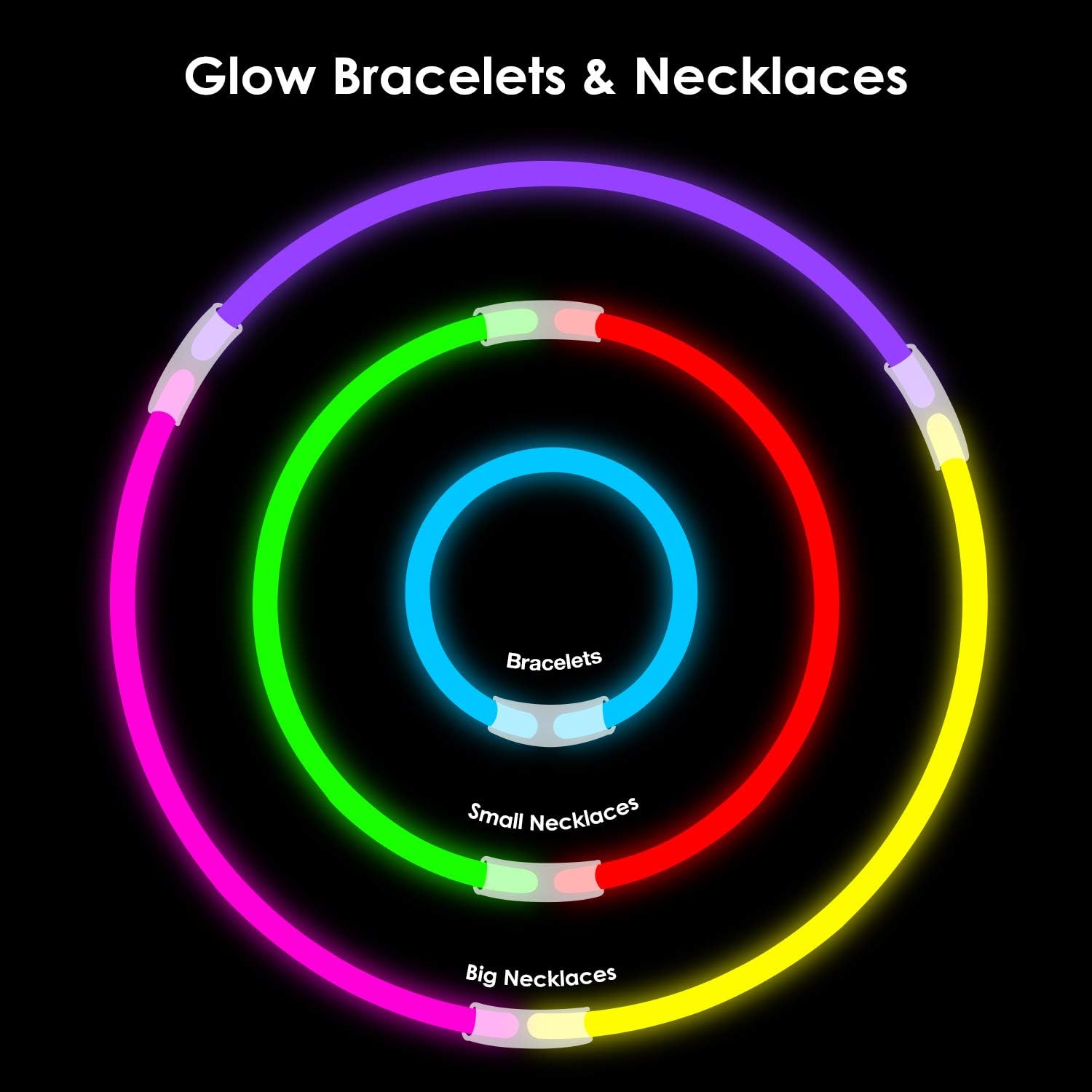 Glow Sticks Bulk Party Supplies – 458 Piece Glow in The Dark Halloween Party Favors Pack for Kids/Adults with 200 Super Bright Glowsticks and Connectors for Bracelets, Necklaces, Glasses, Flower Balls: Toys & Games