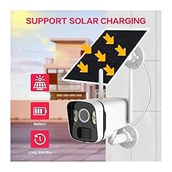 QDVOPHZA 10CH 5MP NVR Wireless Solar Panel Battery