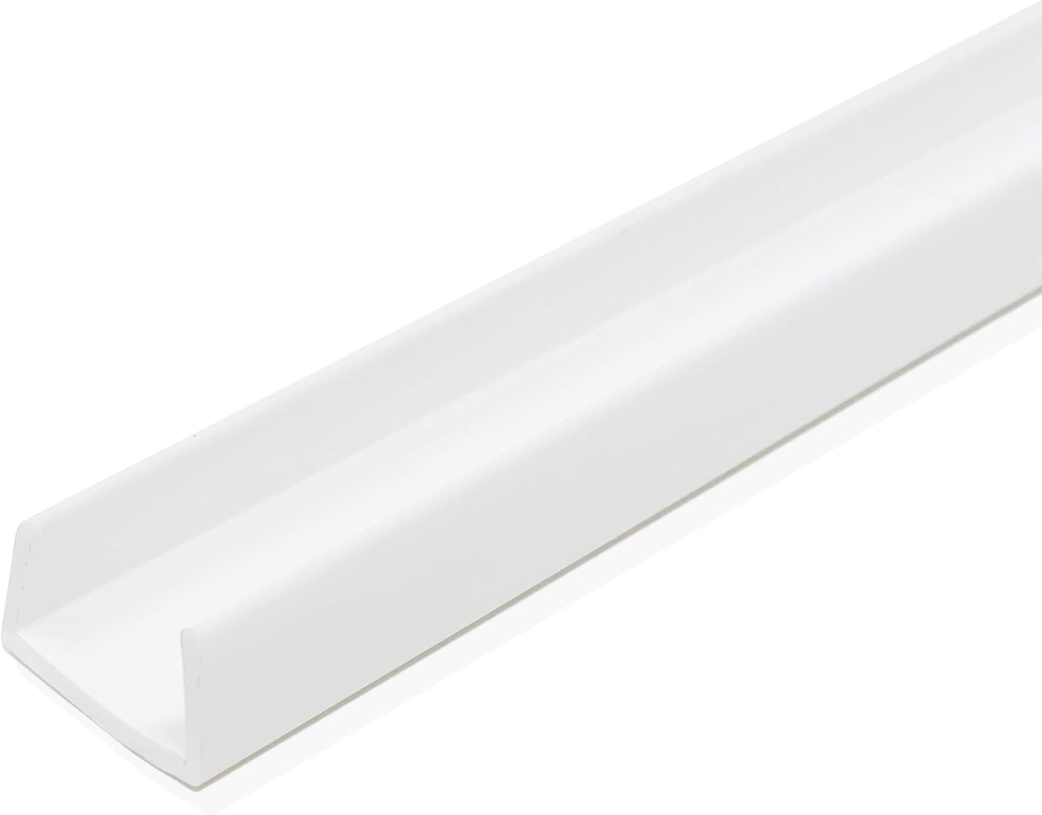 Edge Supply Plastic Edge Guard 3/4" White Plastic U Channel 36 Inch Lengths Pack