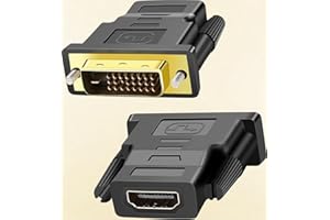 2 Pack Bi-Directional HDMI to DVI Converter - 1080P DVI-D (24+1) Male to HDMI Female Connector for Monitor,HDTV,TV Box,Projec