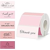 WANGHENG 2''x1'' Pink Direct Thermal Barcode Labels,Self-Adhesive Thermal Printer Stickers for Address Design DIY Logo Business