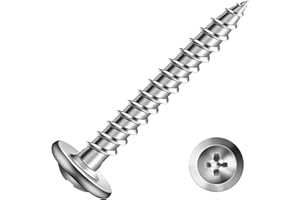 #8 x 1-1/4" Wood Screw 500Pcs 410 Stainless Steel Standard Thread Truss Head Fast Self Tapping by SG TZH