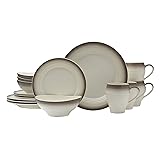 Mikasa Swirl 16-Piece Dinnerware Set, Service For