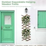 Toyosport Expandable Wooden Trellis Panels 2 Pcs Wall Garden Indoor Outdoor view 6