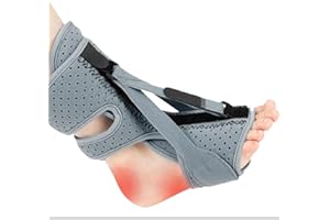 TNDCKP Adjustable Night Splint for Plantar Fasciitis Relief – Foot Brace for Heel Pain, Achilles Tendinitis, and Planter Facetious – Comfortable Night Support for Women and Men (grey)