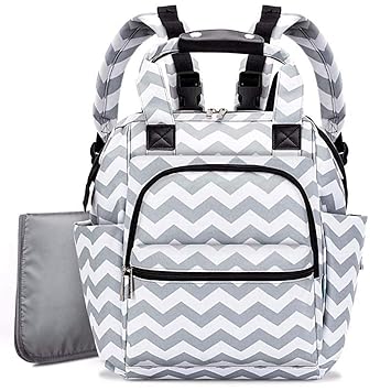 Zoylink Diaper Backpack Splash-Proof Large Capacity Nappy Bag for Mom