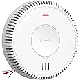X-Sense Hardwired Combination Smoke and Carbon Monoxide Detector, Hardwired Interconnected Smoke and CO Detector Alarm with Replaceable Battery Backup, XP04, 1-Pack