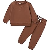 Happy Town Fall Outfits for Toddler Girl Boy Long Sleeve Top and Long Pants Set Toddler Sweatsuits