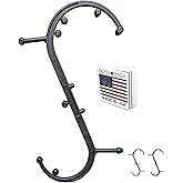 Body Back Buddy Classic USA Made Handheld Massage Cane - Full Body Trigger Point Tool for Deep Tissue Pain Relief - Dual Hooks for Back, Shoulder, Neck - (2.0 Black)