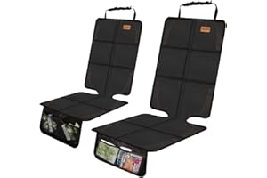 LZXYBIN Car Seat Protector for Child Car Seat, Waterproof Car Seat Covers for Infant Car Seat 2 Pack Carseat Seat Protectors Under Baby Car Seat for Tesla Leather Seats