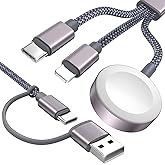 Travel Essentials,Upgraded 3 in 2 USB C Cable for Apple Watch Charger/iPhone Charger,Multi Charging Cable,RV Camping Essentia