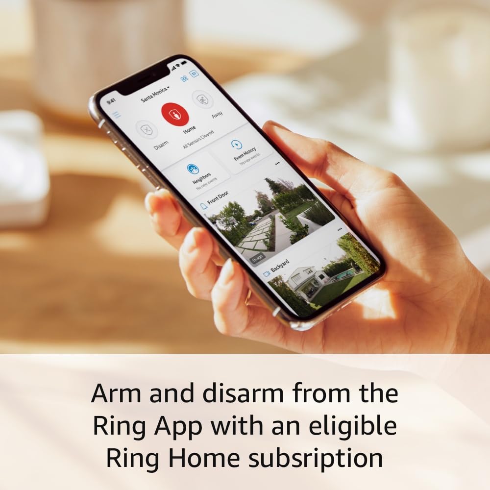 Ring Alarm 8-Piece Kit – Wireless Smart Home Security System | Expandable | Easy Setup | Mobile App Control | 24/7 Professional Monitoring | Alexa Compatible