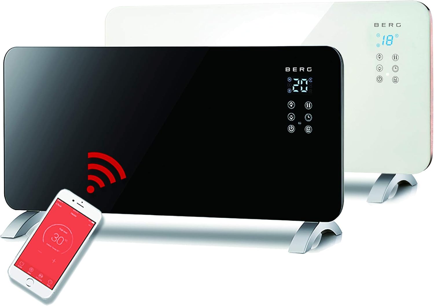 BERG SMART WIFI ELECTRIC GLASS PANEL HEATER RADIATOR Compatible with