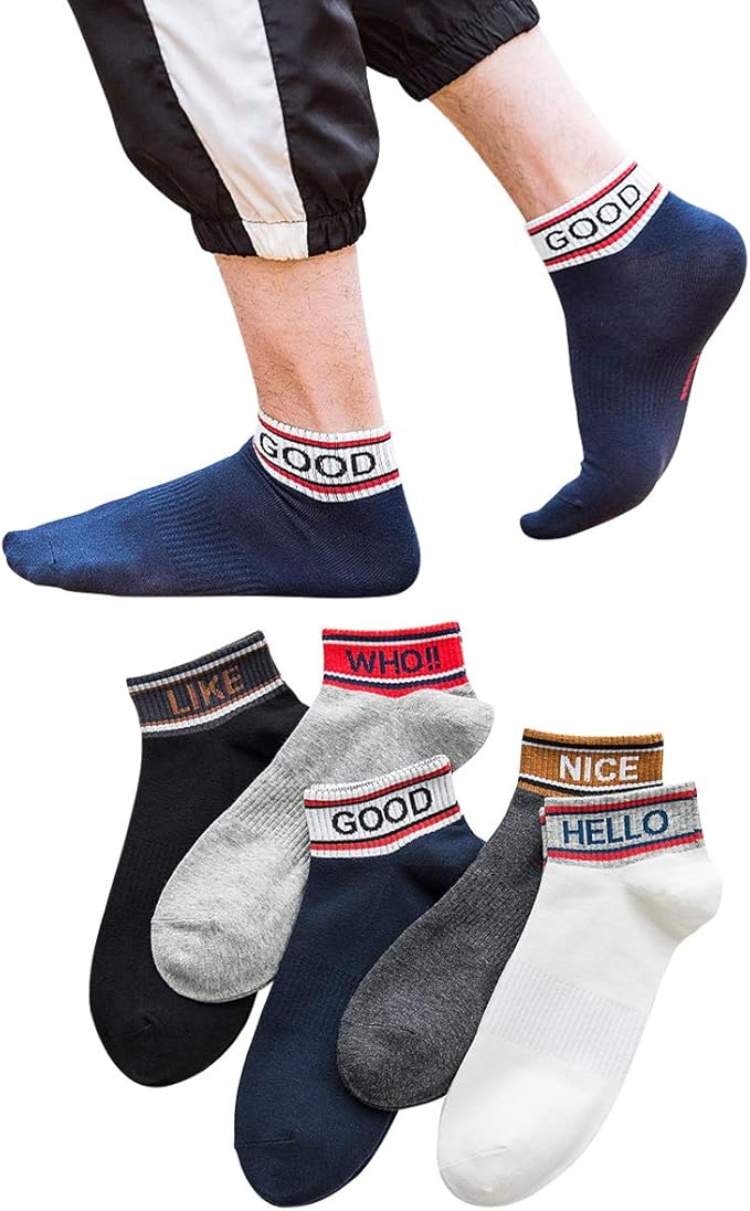 Amazon 靴下 メンズ くるぶし アンクルソックス スポーツ くつした コットンソックス 夏 カジュアル おしゃれ 男性用 ショート丈 スニーカーソックス 蒸れない くつ下 快適 ５足セット スポーツソックス 通販