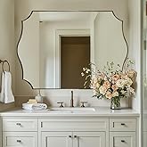 ANDY STAR 30x48 Inch Gold Bathroom Mirror, Large Brushed Gold Rectangle Mirror, Antique Brass Mirror in Rust-Proof Stainless 