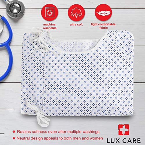 LUXCARE Hospital Gowns for Men and Women Unisex Patient Medical Gowns