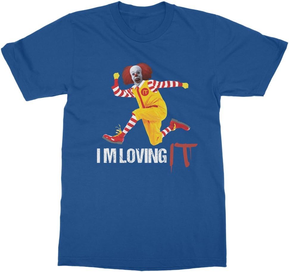Funny Pennywise Dancing Clown IT Parody T-Shirt (Small, Royal Blue)