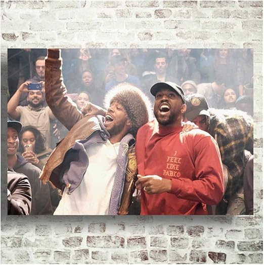 Amazon Com Suuyar Kanye West Kid Cudi Poster Art Silk Poster Canvas Painting Room Decor Decoration Gift Print On Canvas Wall Art 50x70cm No Frame Posters Prints