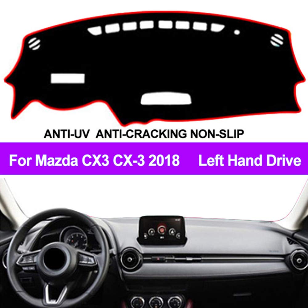 Oneuda Flannel Dashmat Dashboard Cover Dash Pad Car Mat Carpet Sun Shade for&nbsp;Mazda CX3 CX-3 2018 Anti-Slip Dash Board Cover Auto Accessories