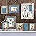 Prinz Homestead Distressed Wood Picture Frame, for 4x6 Photos, Wall or Tabletop Display, Blue