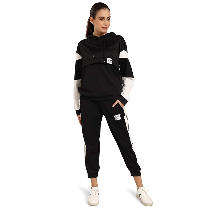 Buy Women's Latest stylish tracksuits, Color Block Hooded Tracksuit