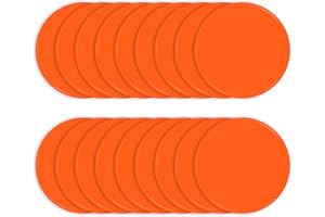 TuXHui Spot Markers Rubber Floor Dots 9inch Non Slip Agility Dots Flat Cones for Kids Sports Soccer Basketball Training, Gym Training, Preschool Kindergarten Classroom