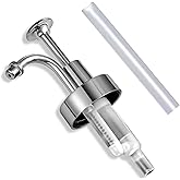 Soap and Lotion Dispenser Pumps, Smooth Action Pump,Replacement for Round 1.3in (33 mm) Neck Bottles,Rust Proof&Leak Proof for Soap Lotion Bottle Upcycling (Silver)