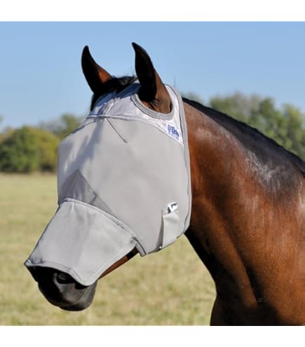 Cashel Crusader Masque anti-mouches Mule standard avec oreilles Gris