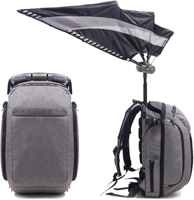 FXQ Laptop Backpack Built in Umbrella,HandFree Parasol Hiking Backpack