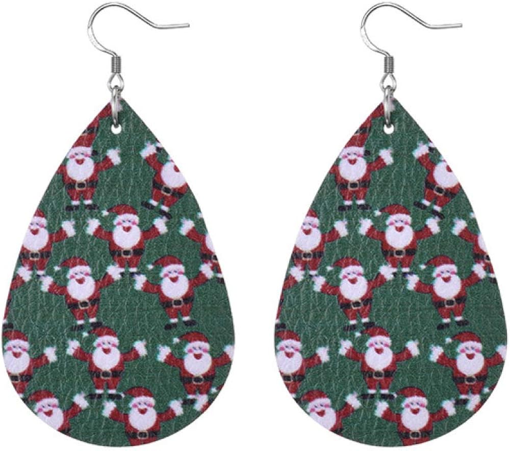 holiday leather earrings