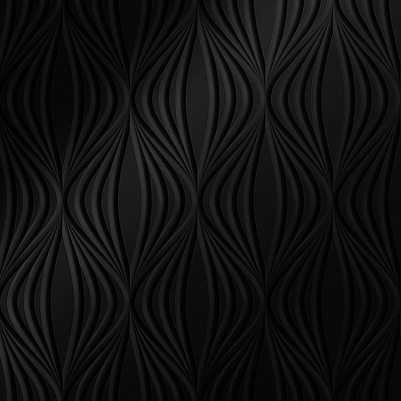 Photo 1 of ***has a scratch*** From Plain To Beautiful In Hours 124 Shallot 3D PVC Wall Panels 4ft. x 8ft. (Covers/ 32 sq. ft.), 1 Piece, Gloss Black