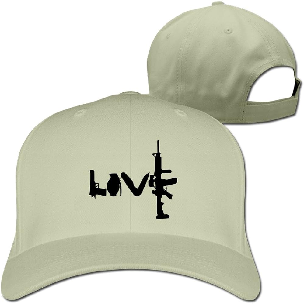 Bedoo Men'S Love Gun Logo Baseball Hats Natural (6000306136964)