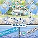 ARTIT Baby Shower Boy Blue Decoration Set All-in-1 Perfect Party Bundle Kit Hottest Favors - Banner Balloons Mommy to Be Sash Elephant Swirls Large Acrylic Pacifiers