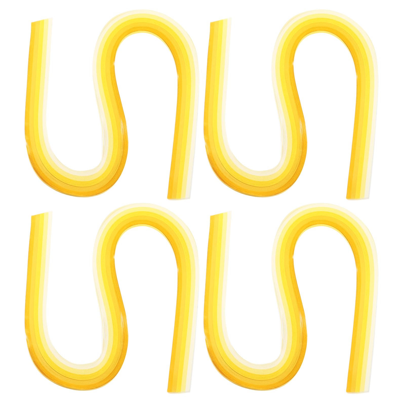 PATIKIL 540 x 3mm Rainbow Quilling Strips Paper,480 Pcs Origami Paper Quilling Strip for Art DIY Hand Craft Christmas, Gradient Light Yellow