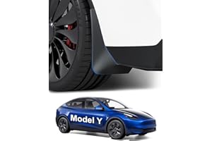 Zanch Tesla Model Y Mud Flaps, [No Drilling, Military-Grade Materials, Custom Fit], All-Weather Mud Splash Guards Design for Model Y 2025, Car Must-Have Accessories 2024 Upgraded (Set of 4)