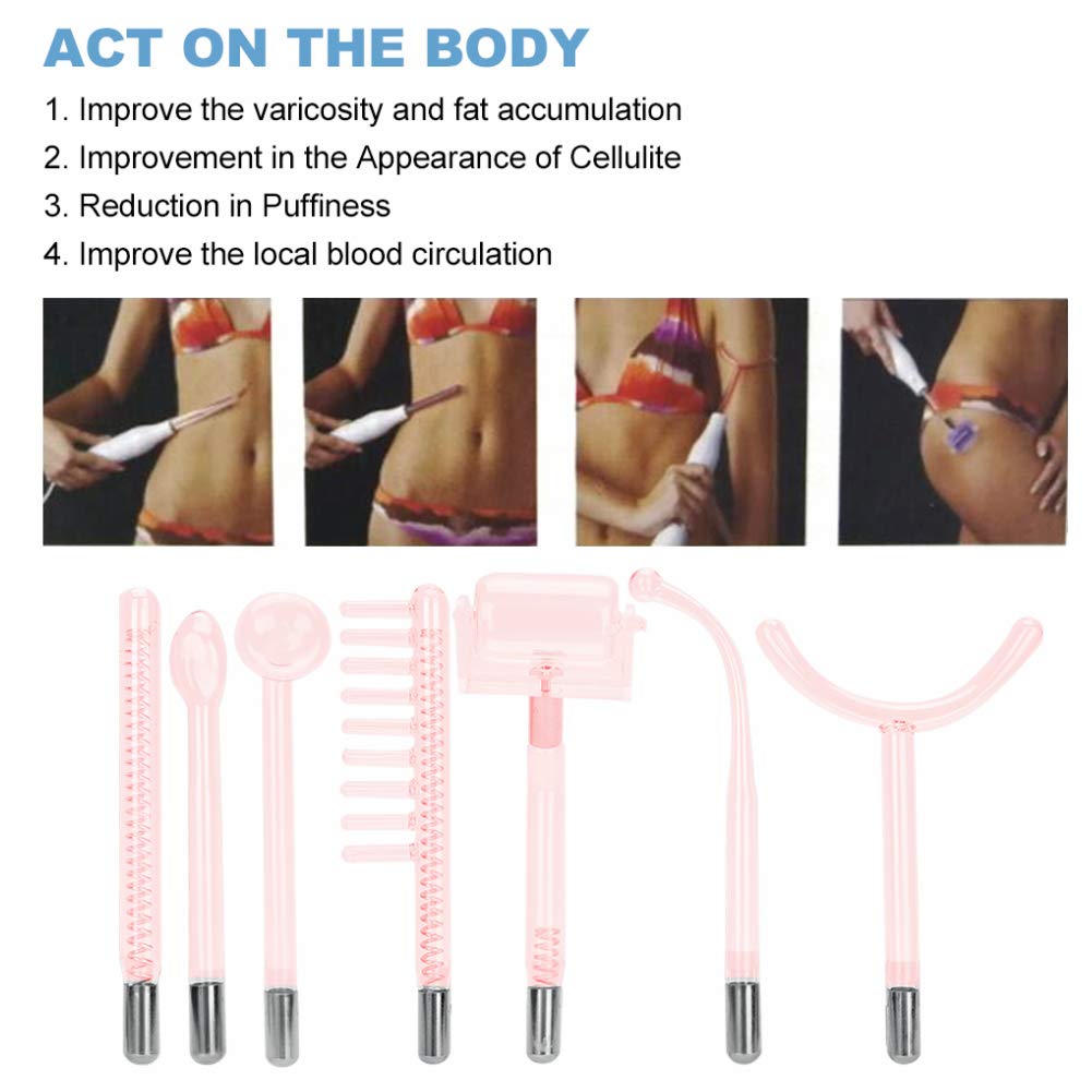 High Frequency Facial Machine,7 in 1 Portable Handheld High Frequency Facial Wand for Skin Tightening Wrinkles Remover Hair Loss Body Beauty Care: Beauty